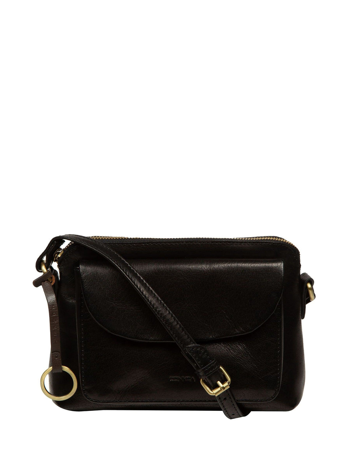 Conkca Black Odalis leather cross-body bag (British brand)