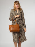 Conkca brown leather Ausha tote bag (British brand)