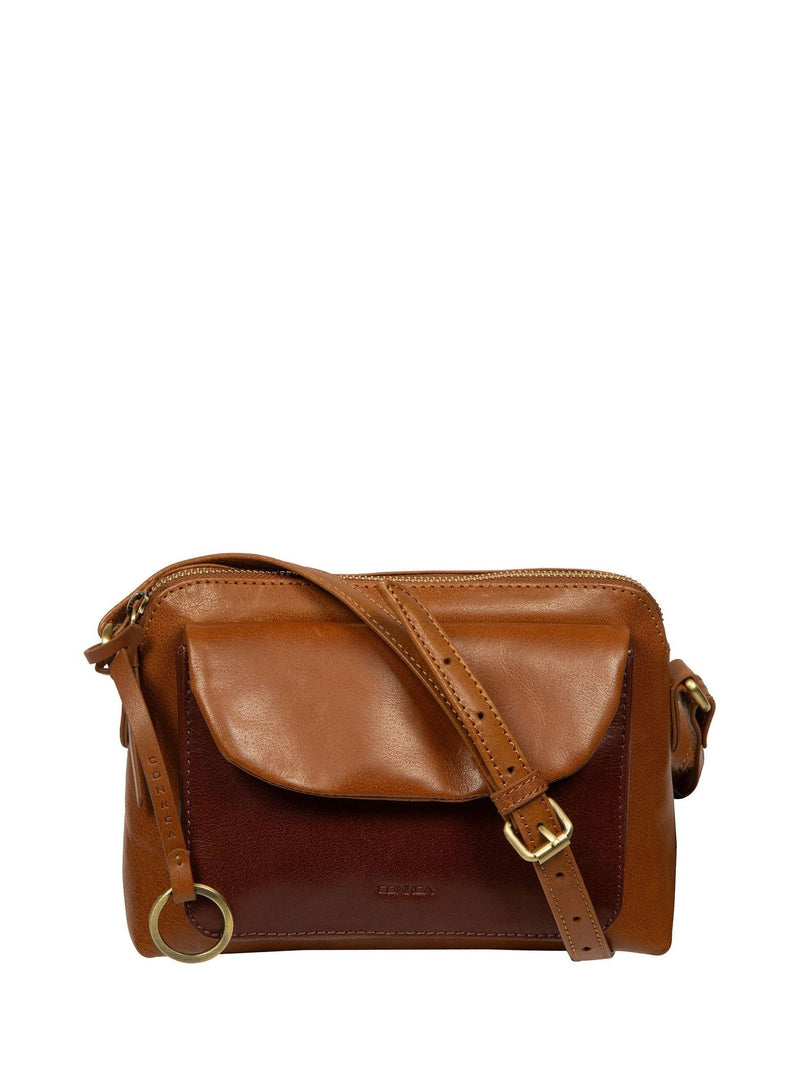 Conkca Black Odalis Leather Cross-Body Bag
