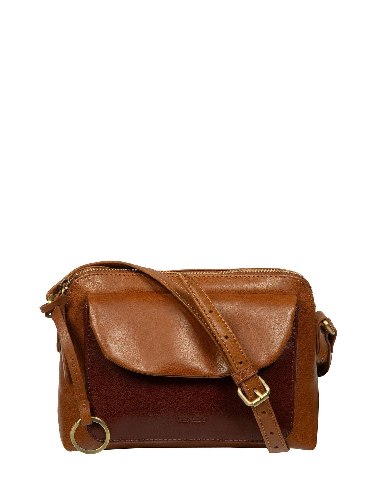 Conkca Black Odalis Leather Cross-Body Bag