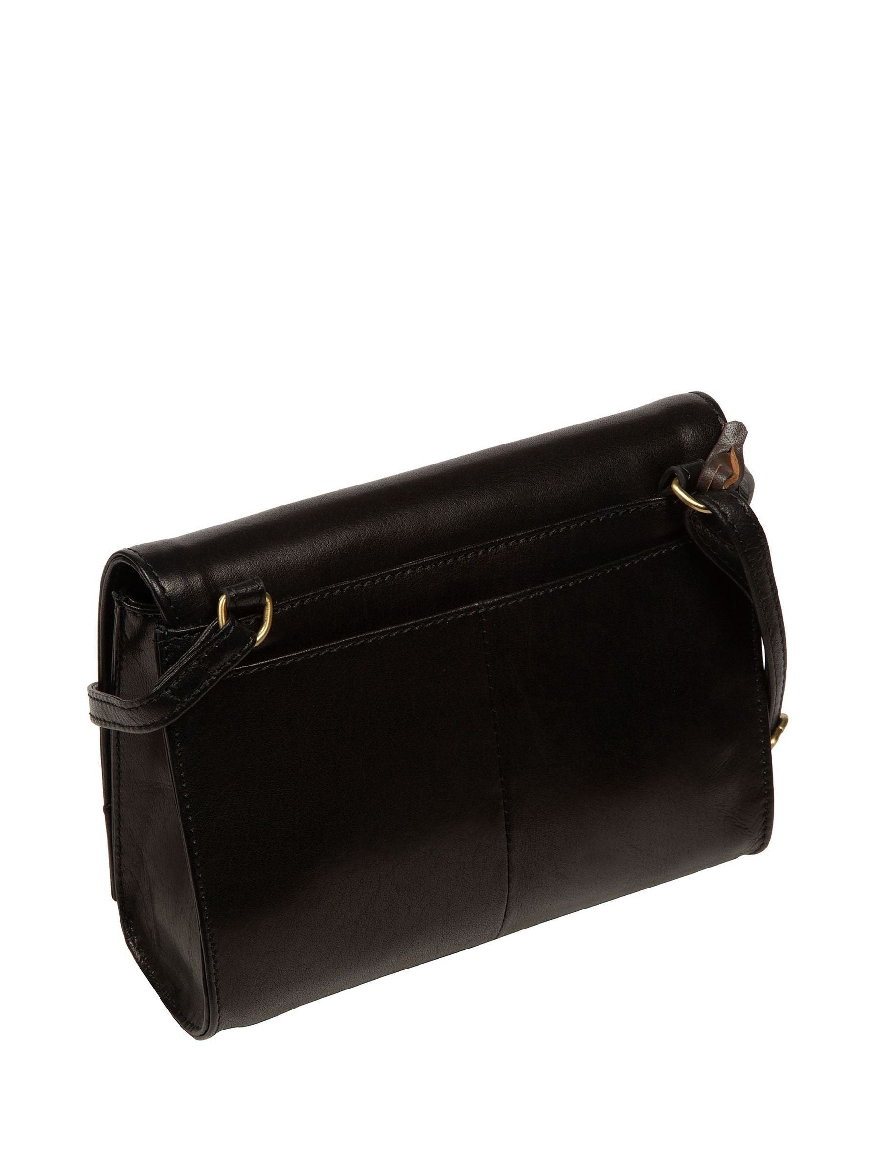 Conkca Black Fallon leather cross-body bag (British brand)