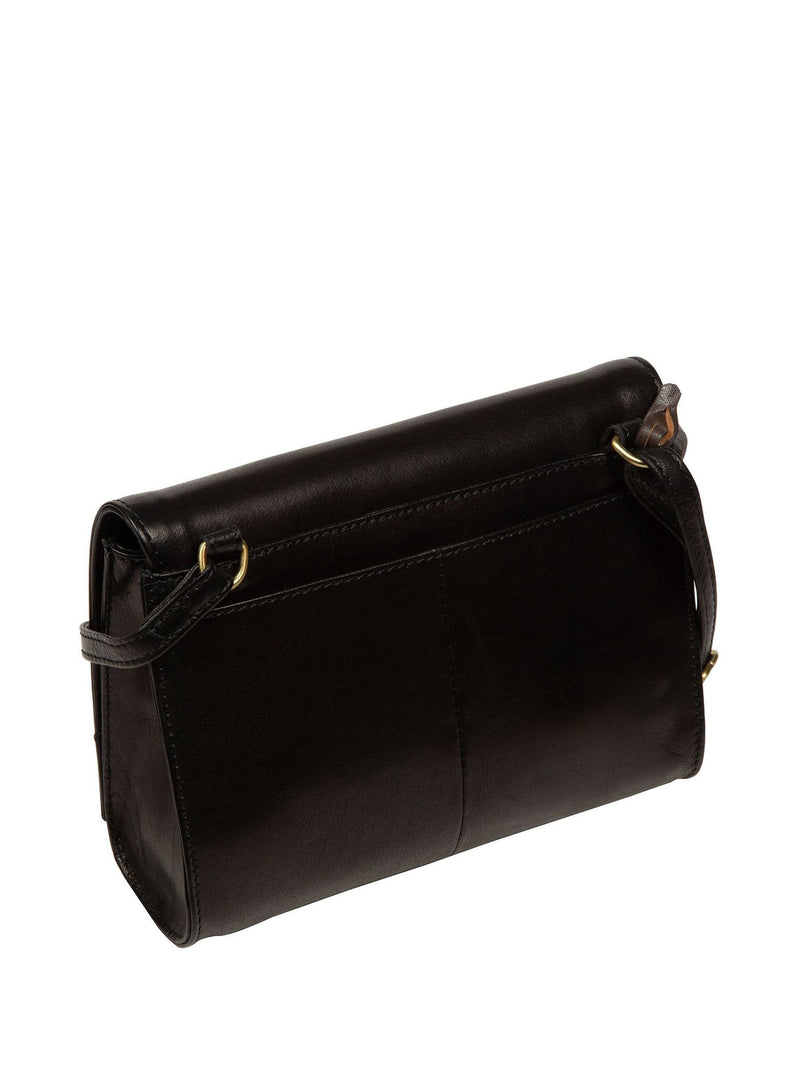 Conkca Black Fallon leather cross-body bag (British brand)