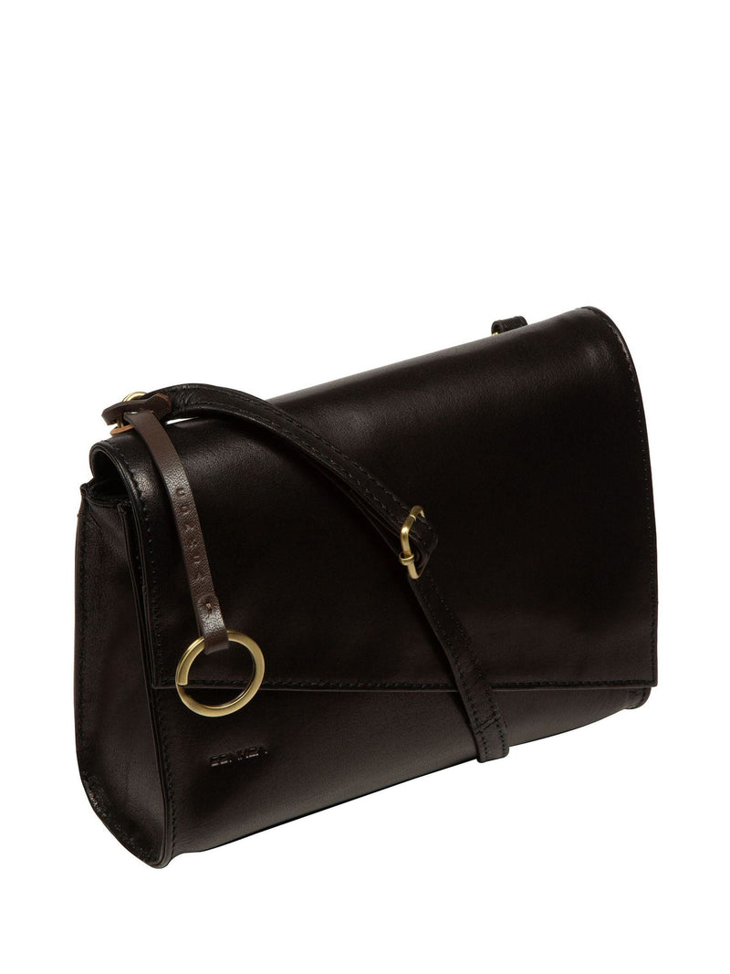Conkca Black Fallon leather cross-body bag (British brand)
