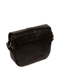 Conkca Black Fern leather cross-body bag, imported from the UK