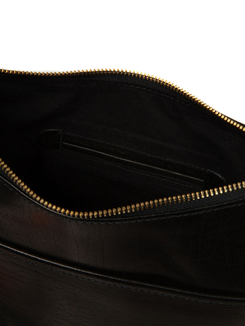 Conkca black Natalie leather shoulder bag - British product