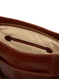 Conkca Brown Zinnia Leather Cross-Body Bag