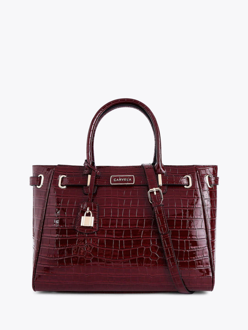 Carvela Red Belted Tote Bag