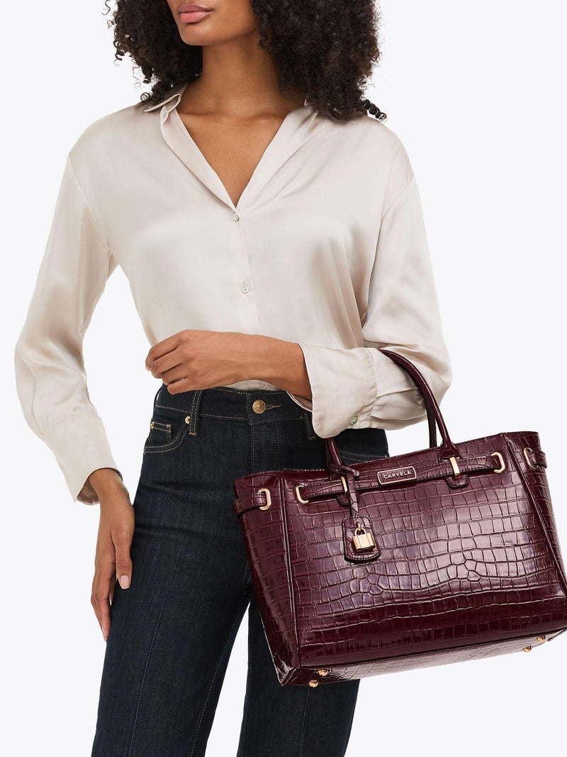 Carvela Red Belted Tote Bag
