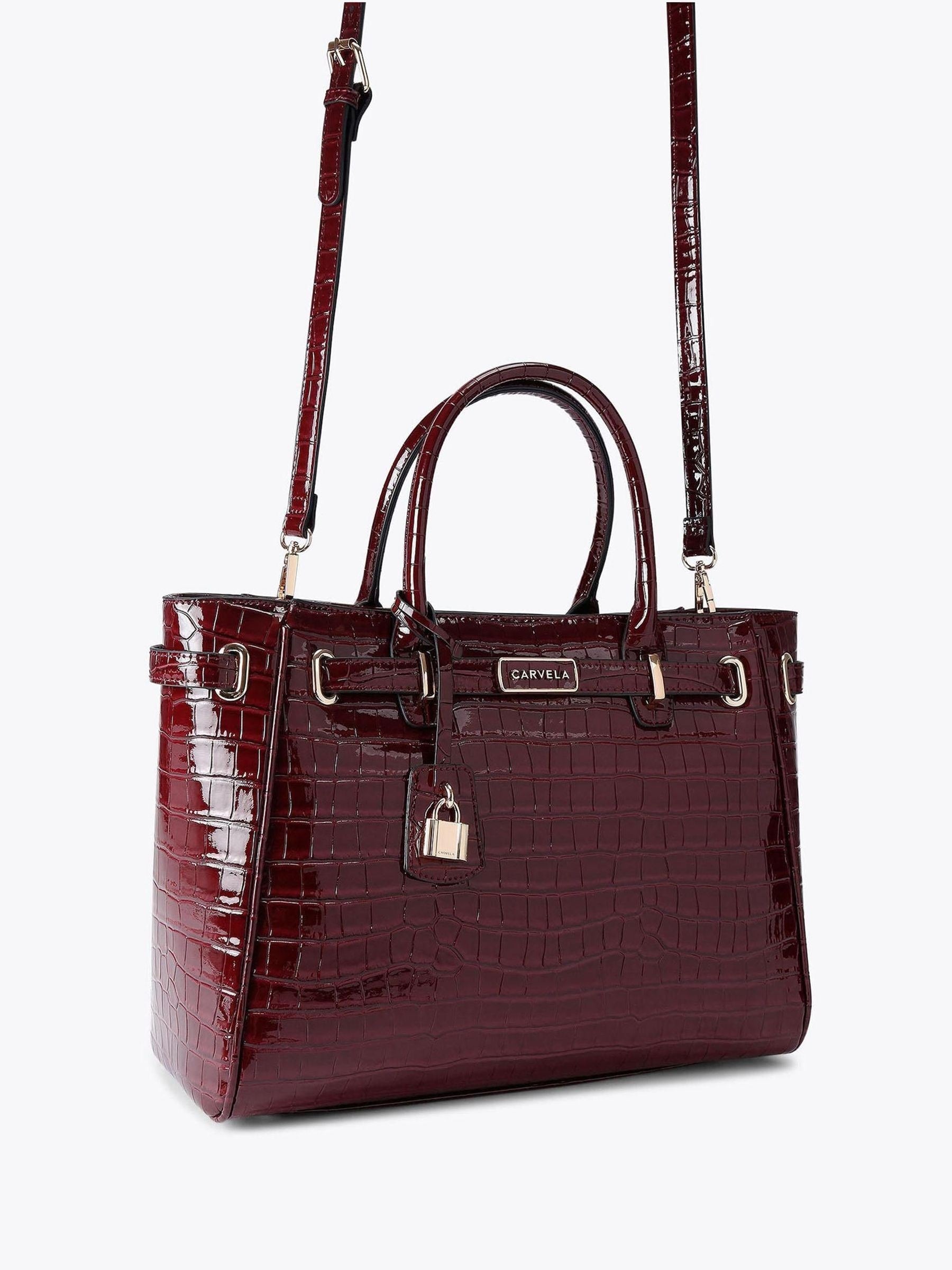 Carvela Red Belted Tote Bag