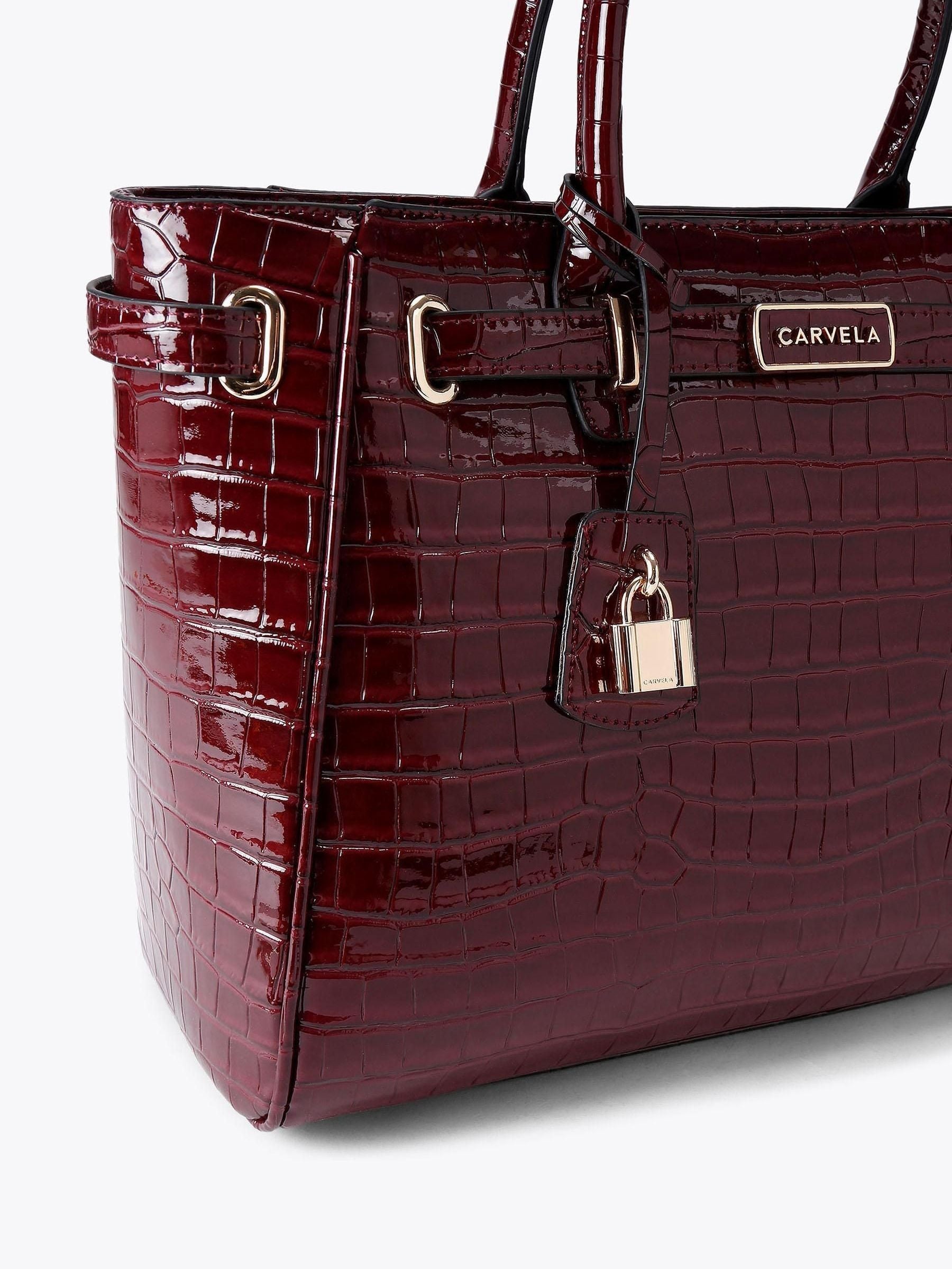 Carvela Red Belted Tote Bag