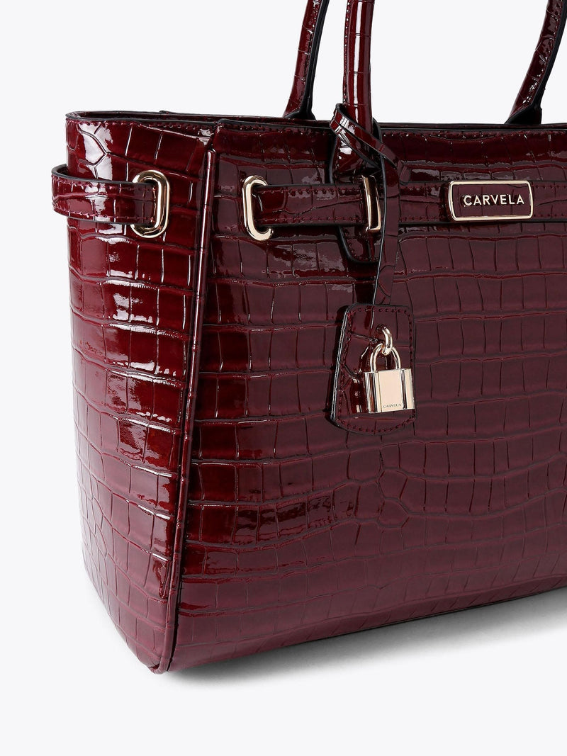Carvela Red Belted Tote Bag