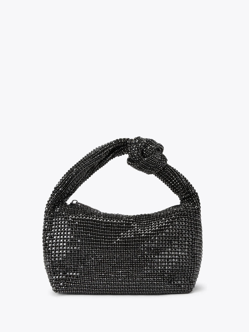 Carvela Black Mia shoulder bag with crystal exterior - British product