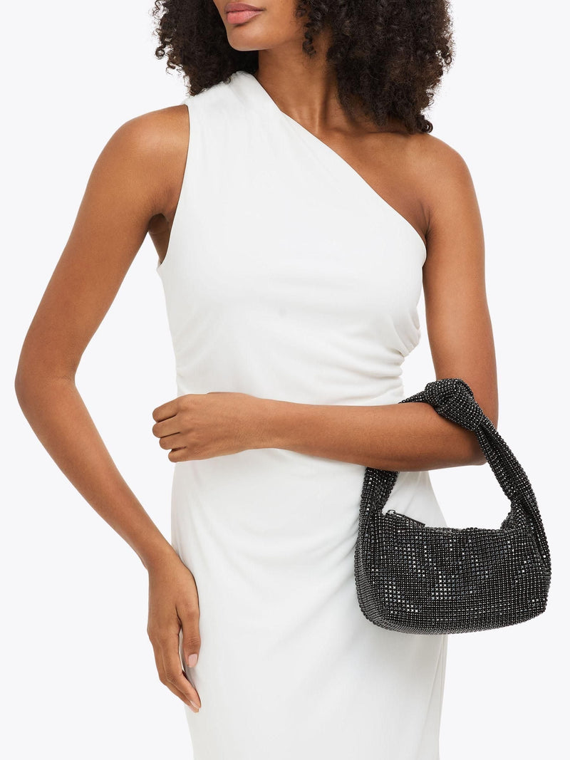 Carvela Black Mia shoulder bag with crystal exterior - British product