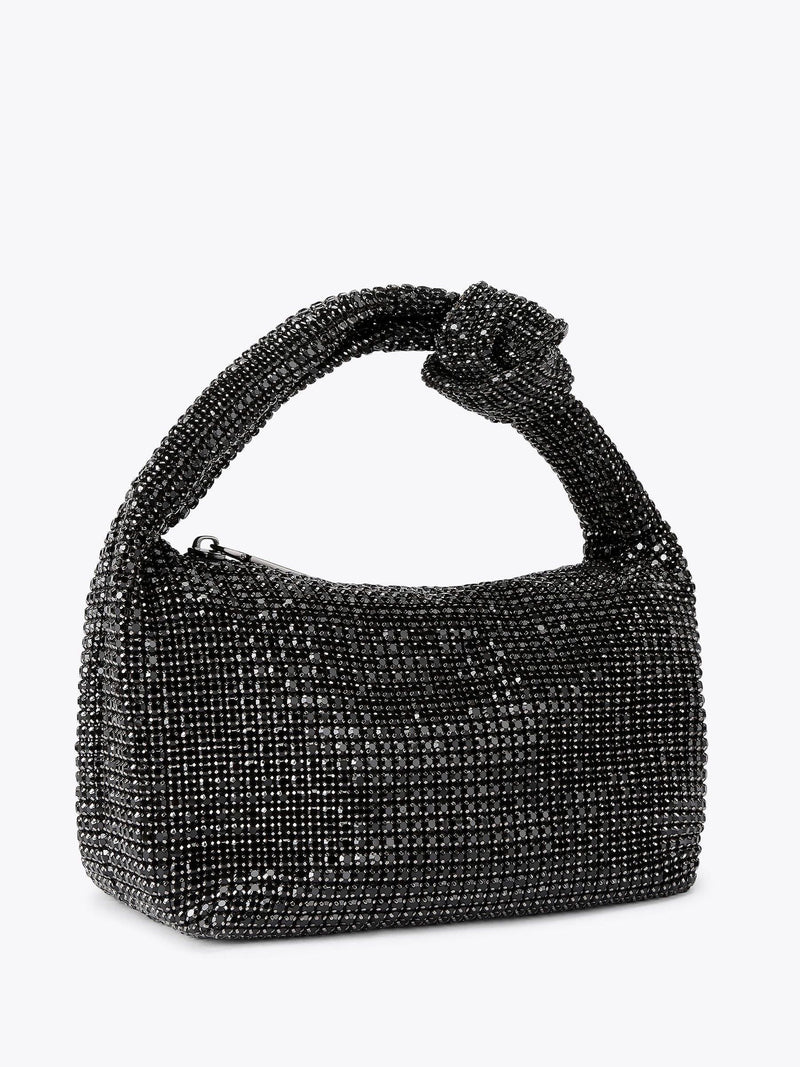 Carvela Black Mia shoulder bag with crystal exterior - British product