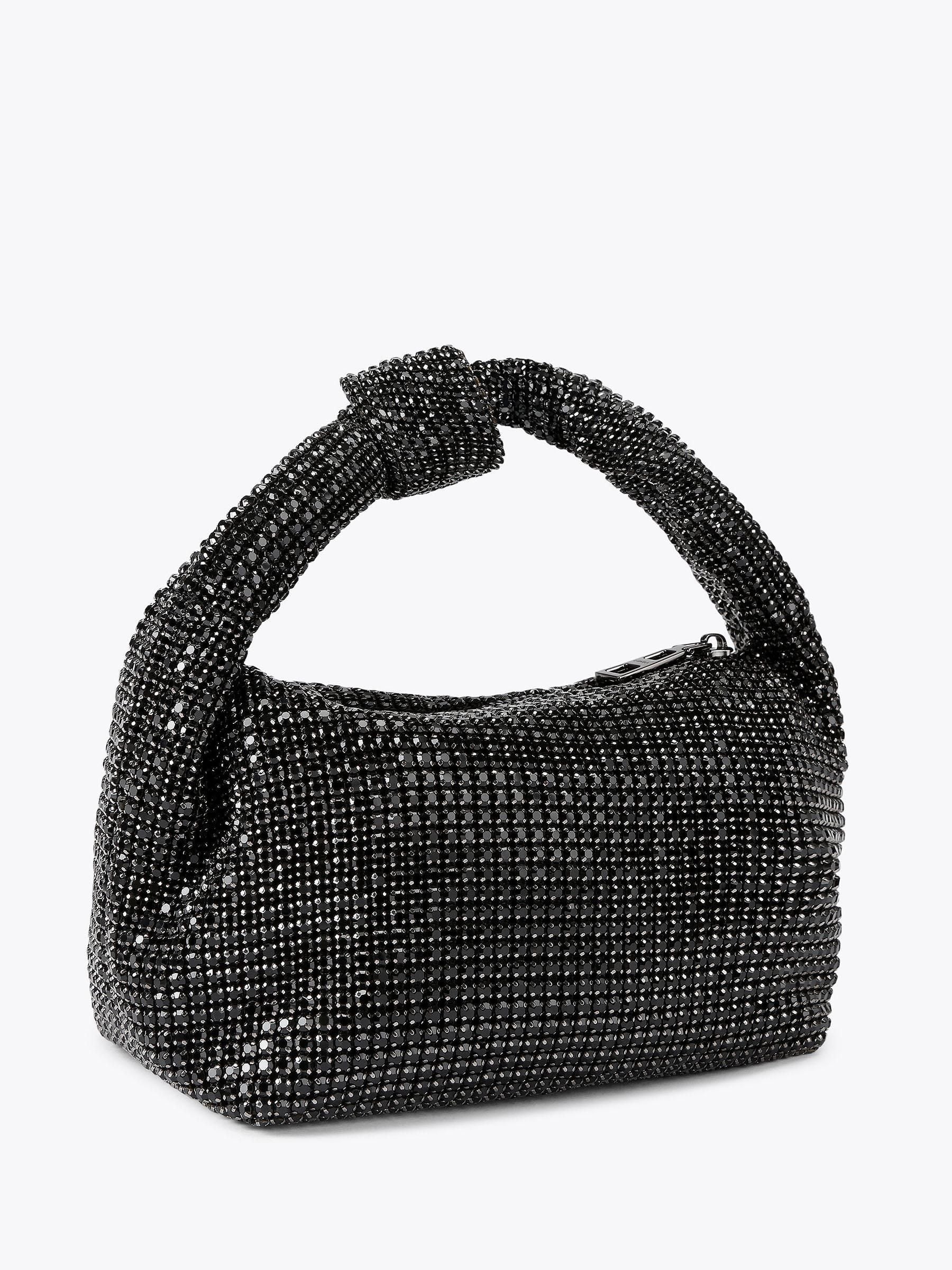 Carvela Black Mia shoulder bag with crystal exterior - British product