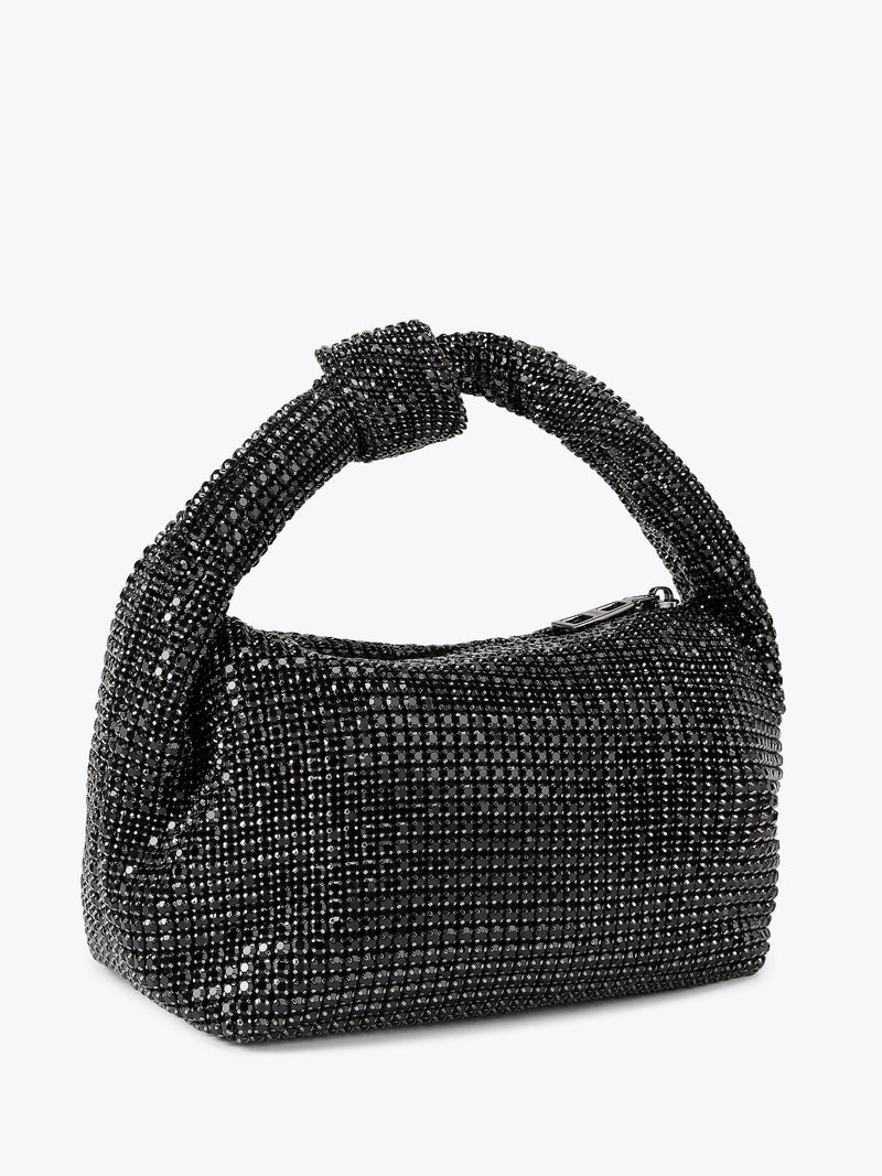 Carvela Black Mia shoulder bag with crystal exterior - British product