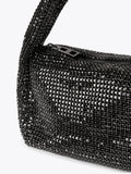 Carvela Black Mia shoulder bag with crystal exterior - British product
