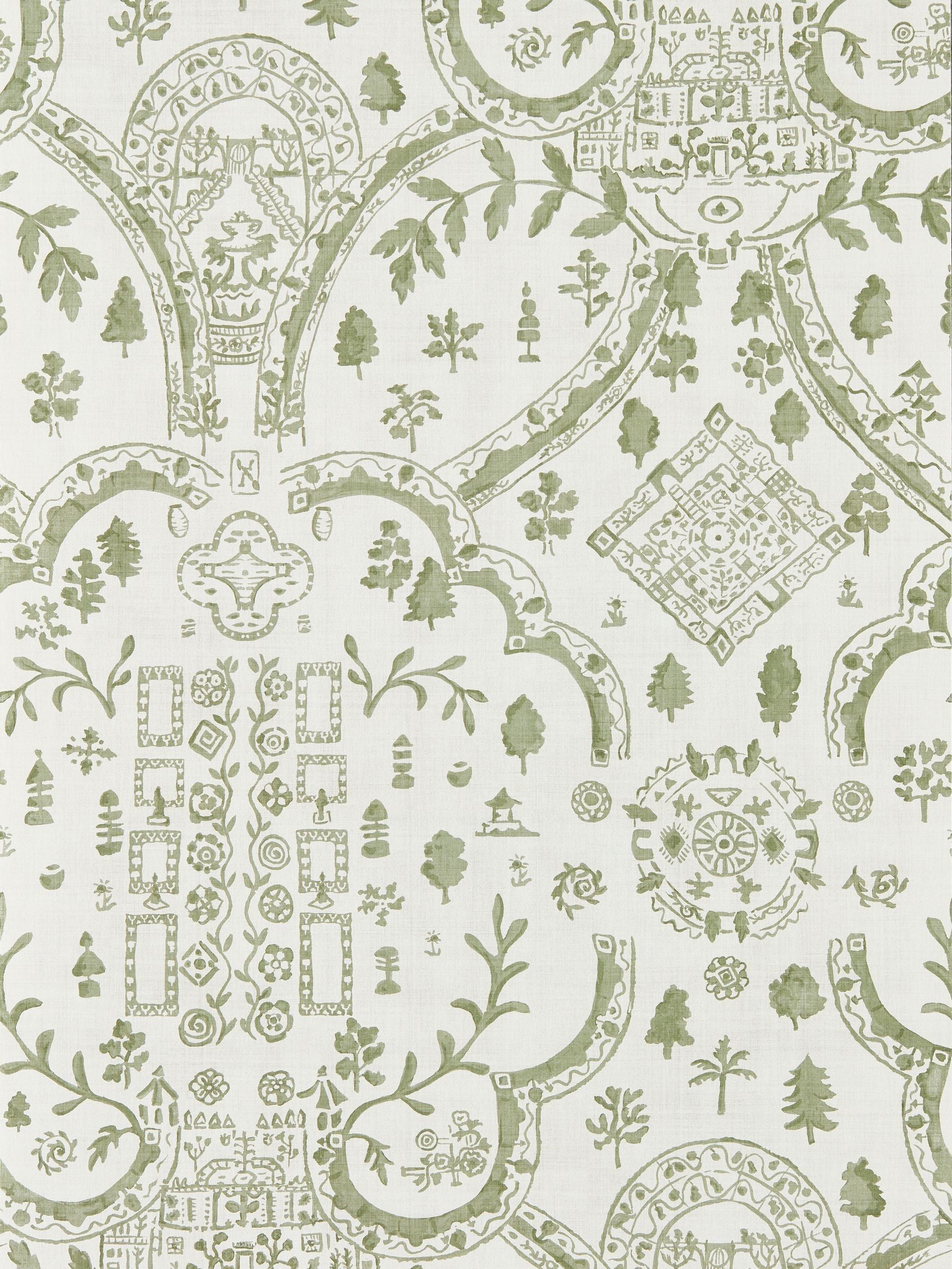 Sanderson Lichen Gooseberry Highgrove Wallpaper Thyme Walk