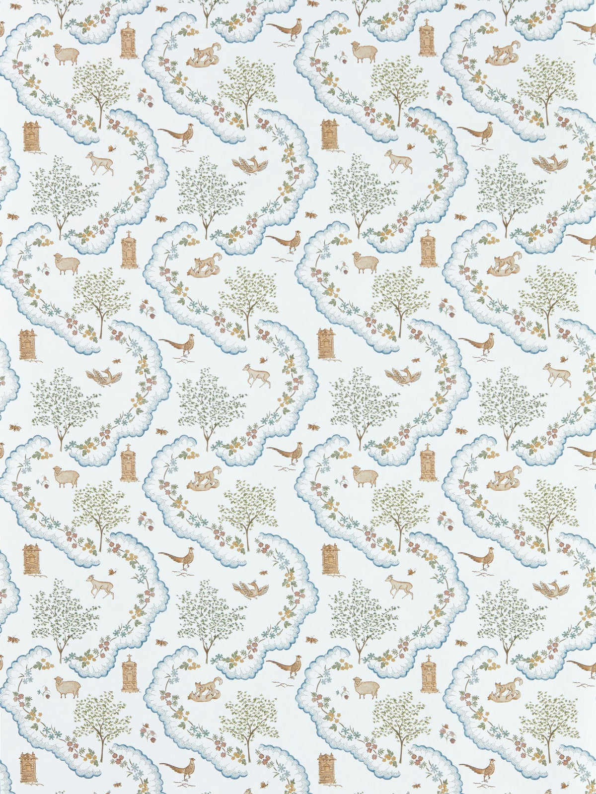 Sanderson Maple Highgrove Wallpaper 10M Wildflower Meadow