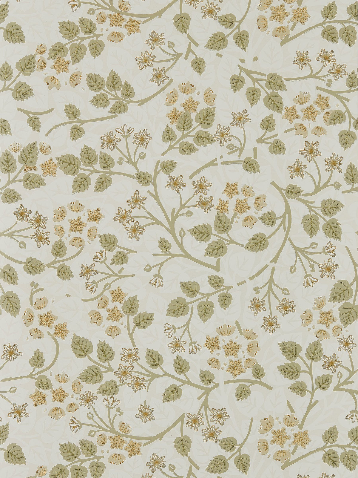 Sanderson Nymph Highgrove Wallpaper Silver Lime - 100.5cm x 52cm