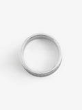 Stainless steel plait ring in silver tone (British brand)