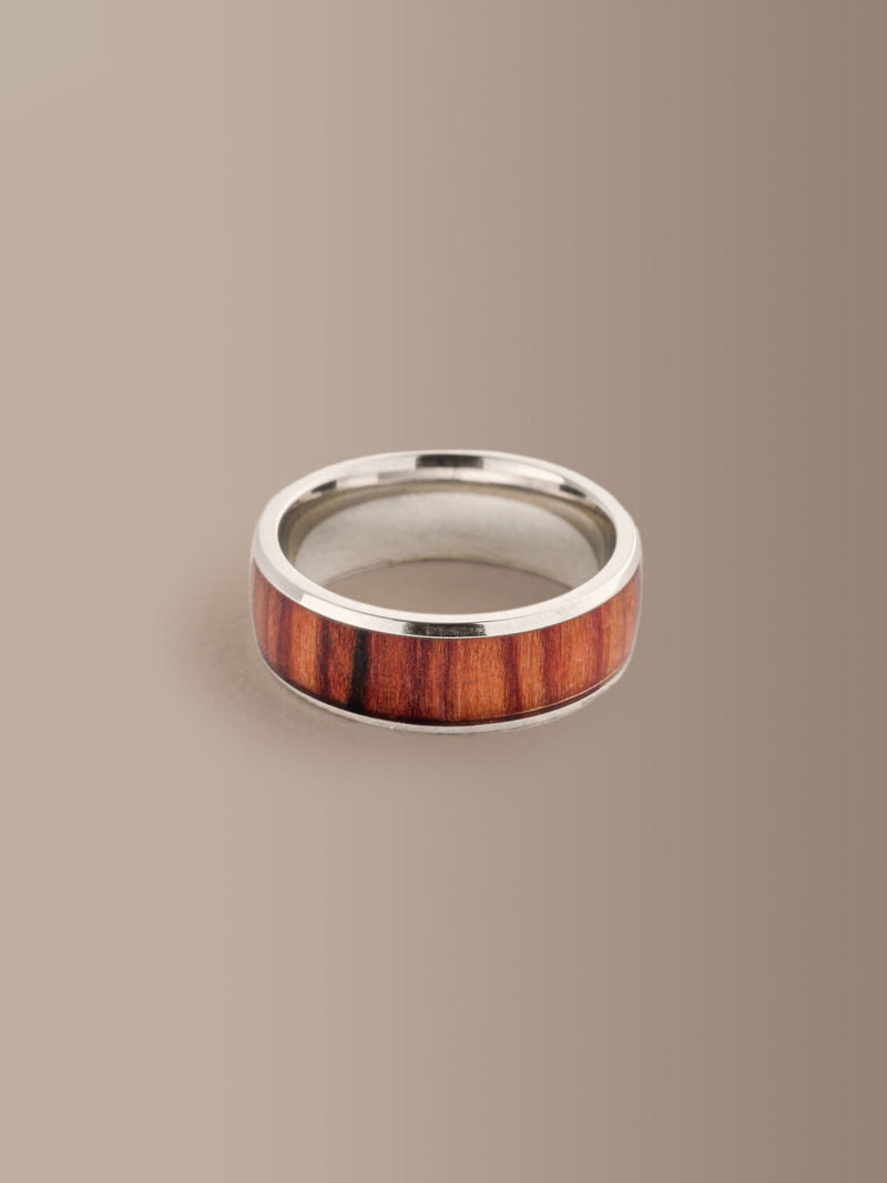 Silver plated stainless steel band ring, imported from the UK