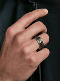 Silver tone swirl band ring (British brand)