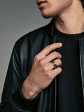 Silver tone swirl band ring (British brand)