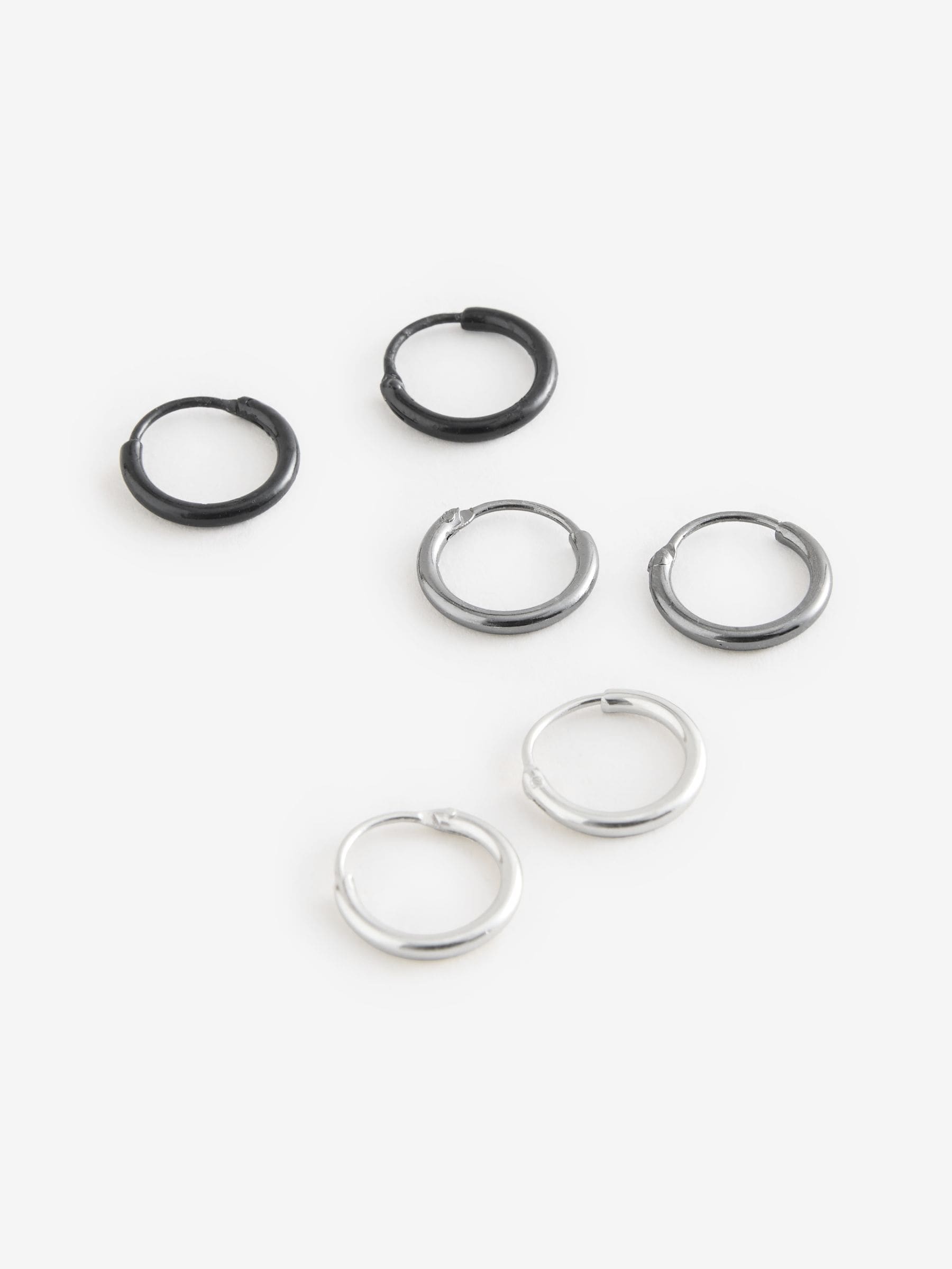 Tone mixed metal hoop earrings pack (British brand)