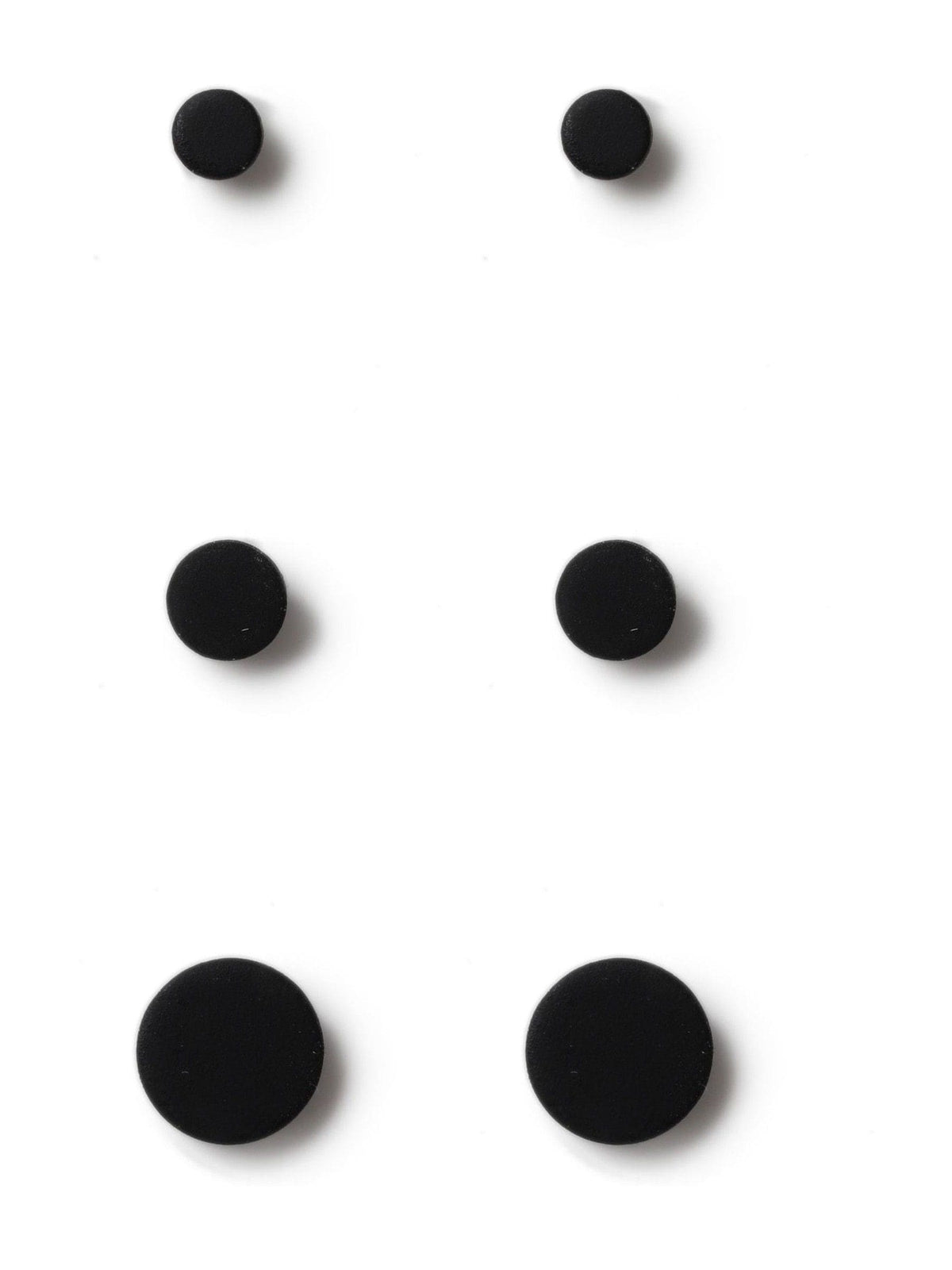 Tunnel Black Earrings Multipack