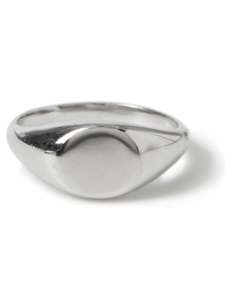 Silver tone stainless steel pinky ring - British product