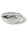 Silver tone stainless steel pinky ring - British product