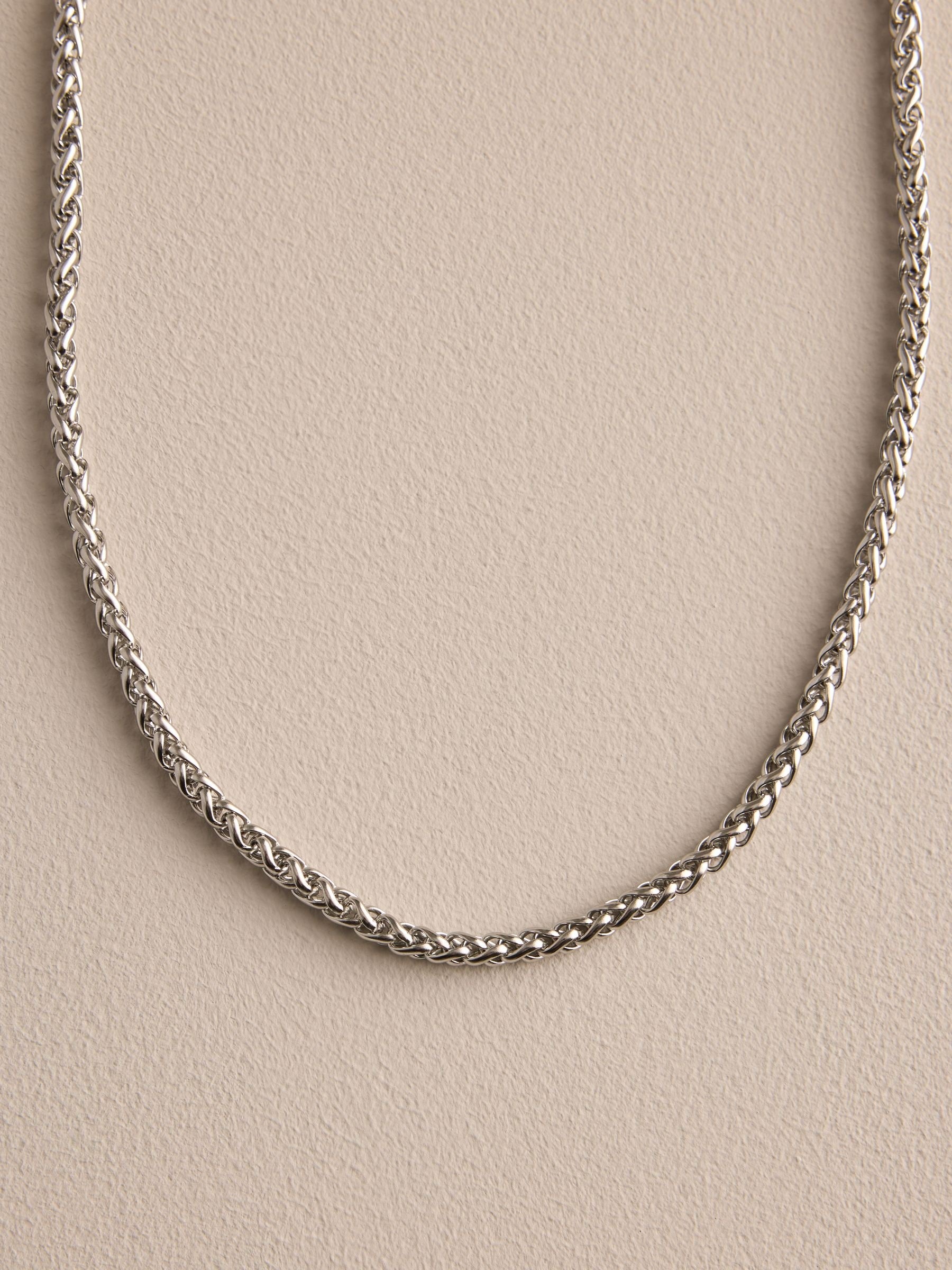 DCK silver tone stainless steel chain, imported from the UK