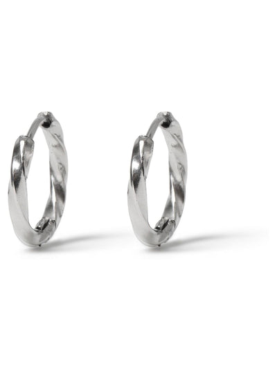 Next DCK Mens Silver Tone Stainless Steel Hoop Earrings- Buy online at McGrocer