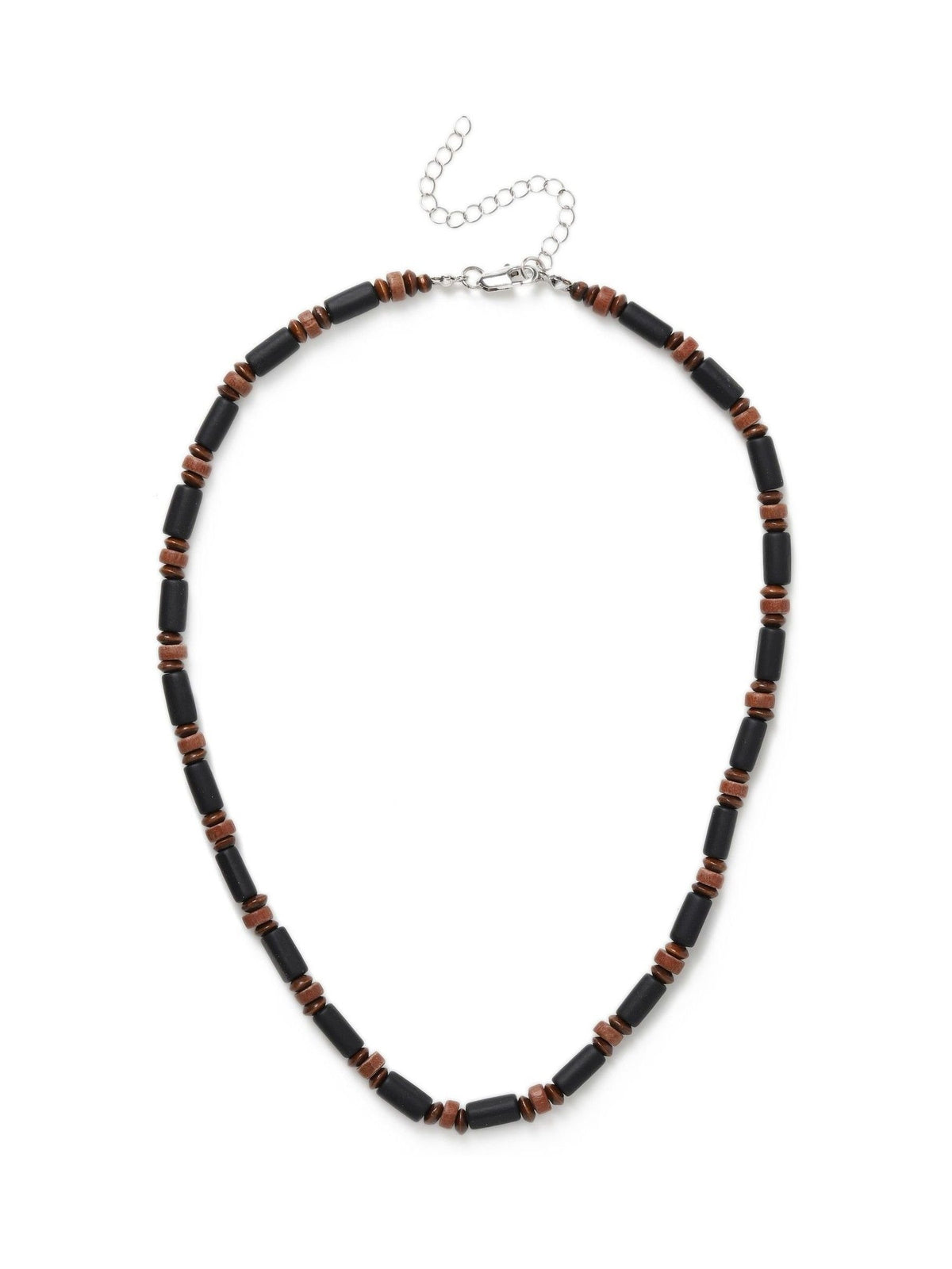 Wooden necklace with 80% wood, iron and polyester - British product