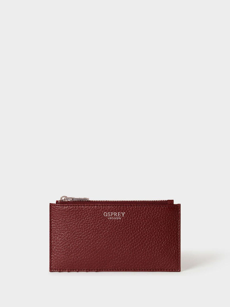 Osprey London The Core Small Brown Leather Card Pouch