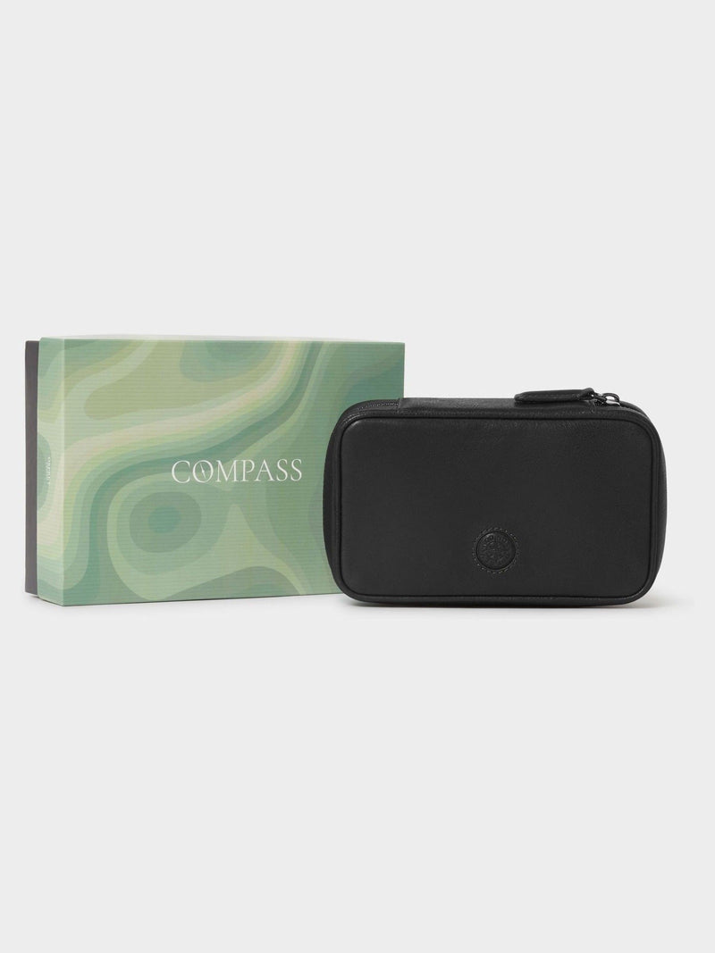 Osprey London Black The Compass Leather Travel Manager