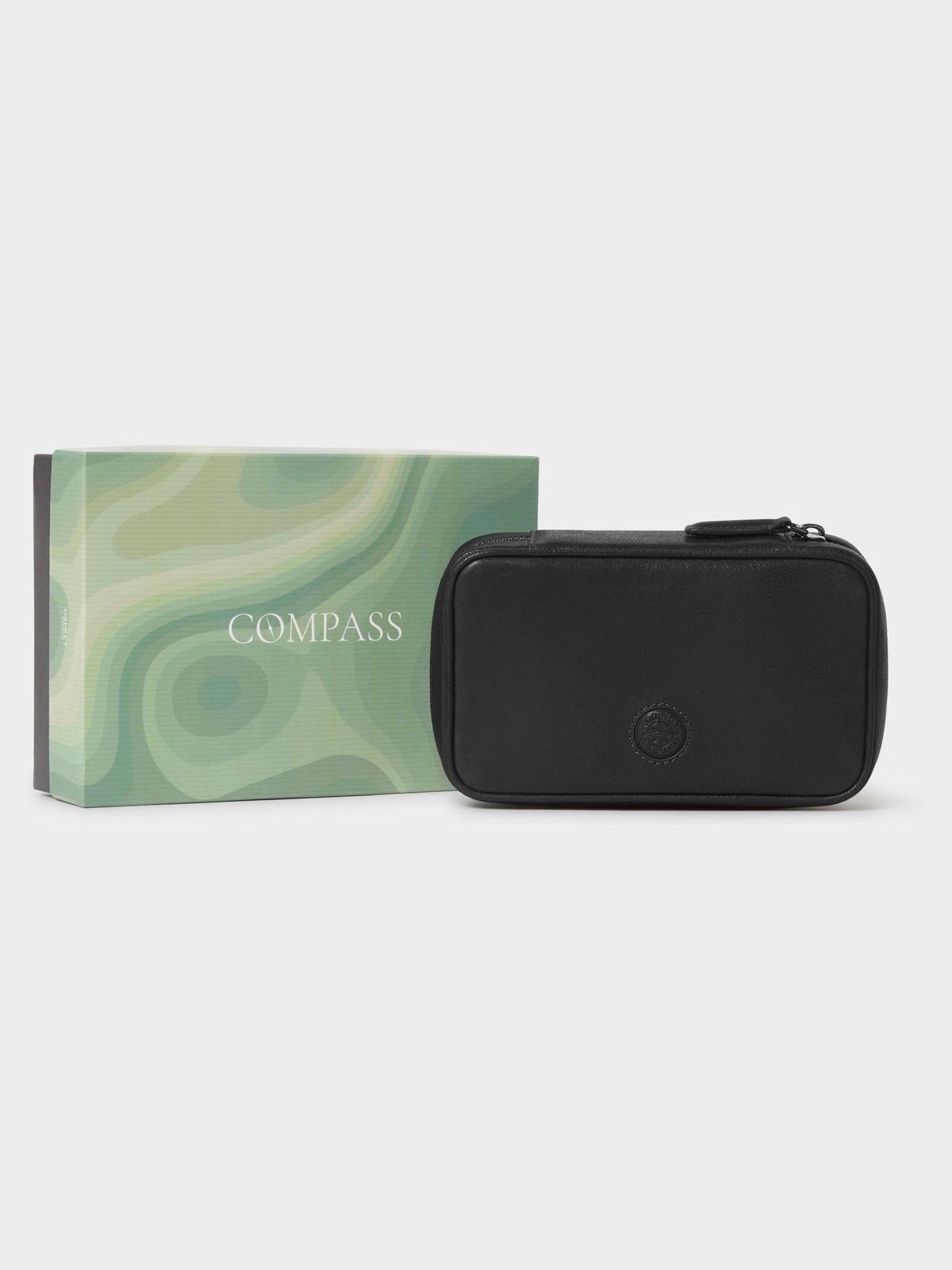 Osprey London Black The Compass Leather Travel Manager