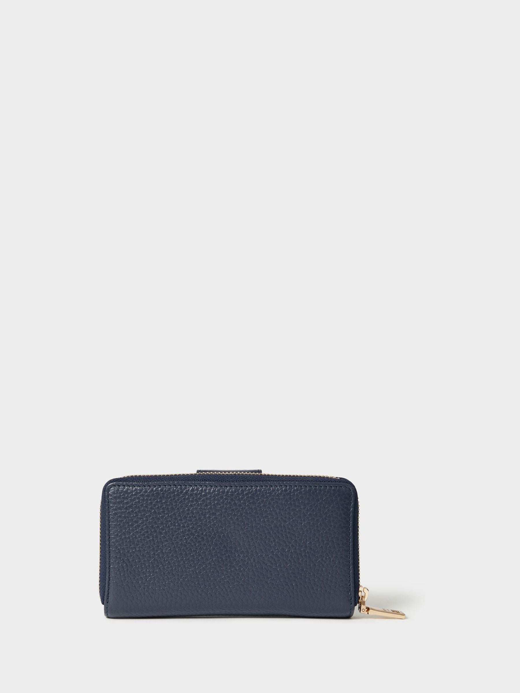 Osprey London blue medium leather purse, imported from the UK