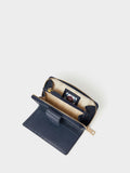 Osprey London blue medium leather purse, imported from the UK