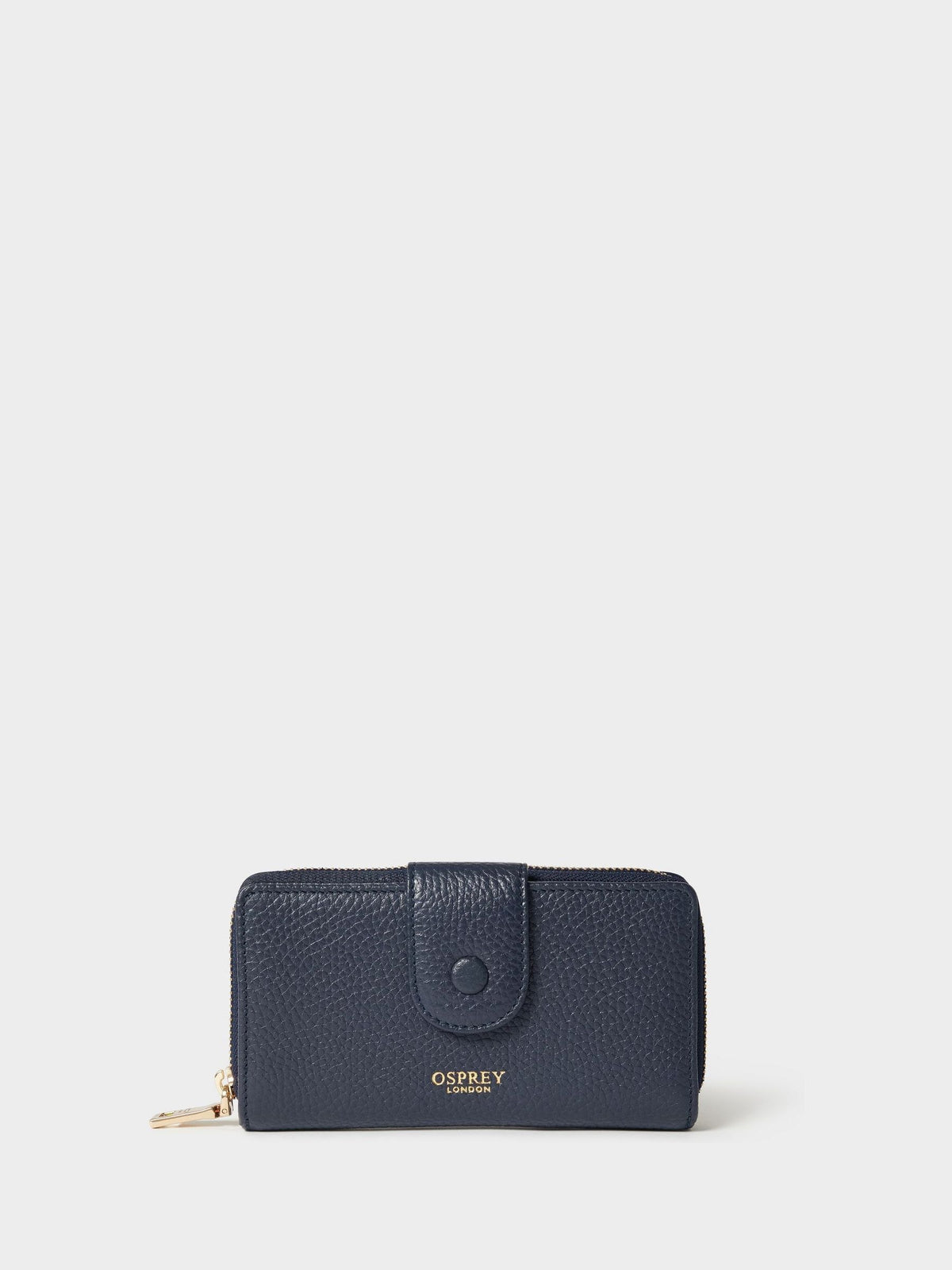 Osprey London blue medium leather purse, imported from the UK