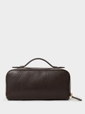 Osprey London The Jet Set brown leather washbag, UK version