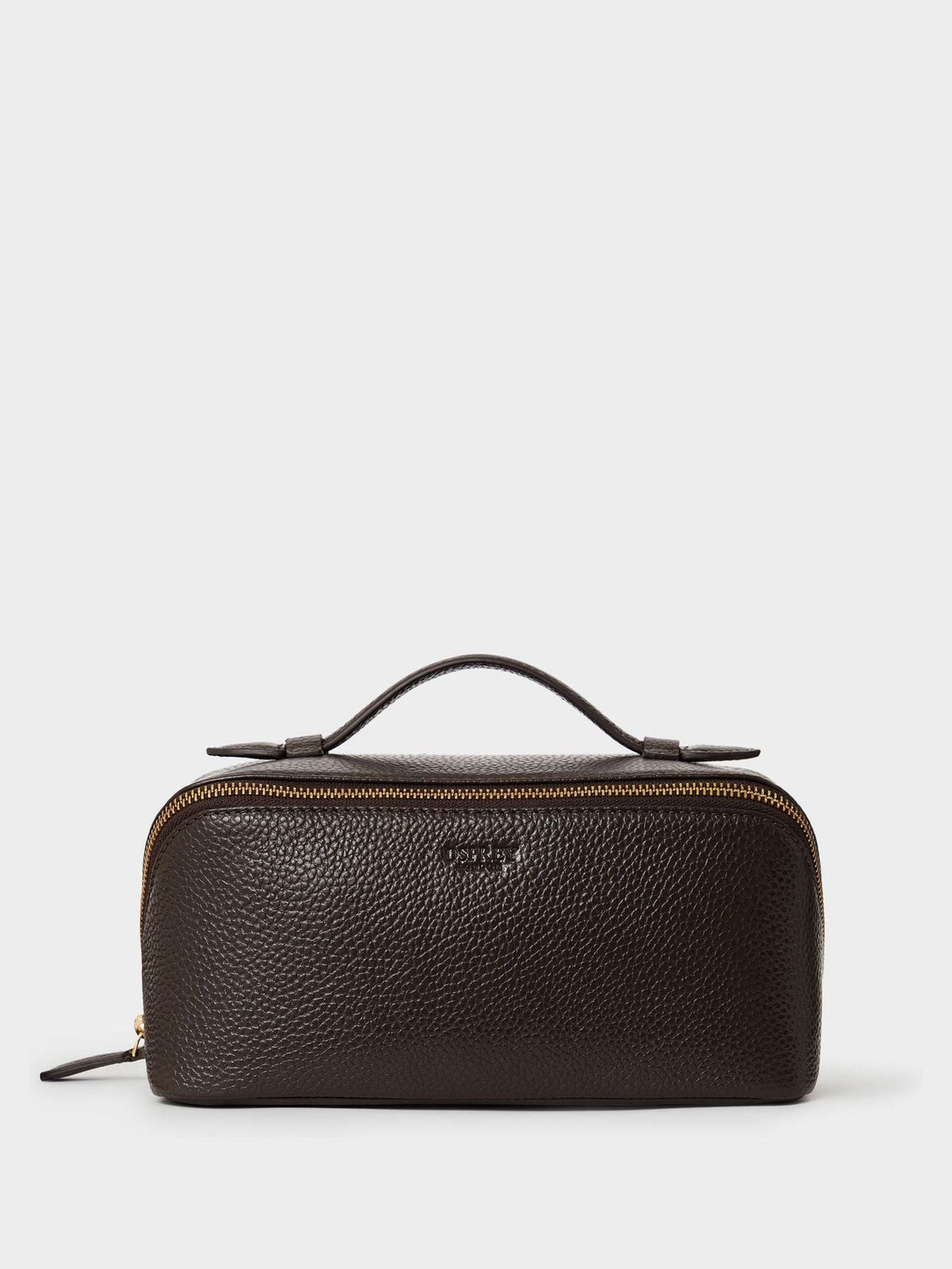 Osprey London The Jet Set brown leather washbag, UK version