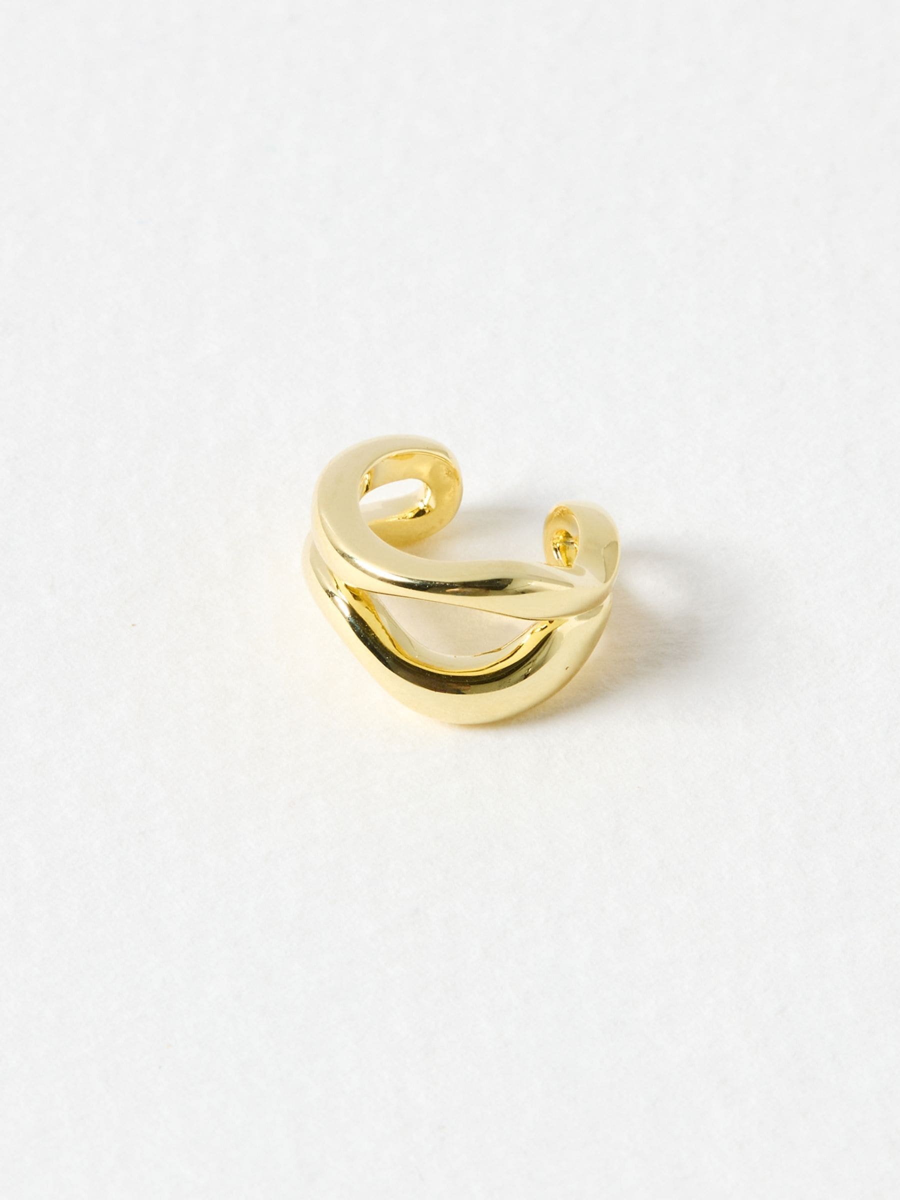 Oliver Bonas Gold Galia Wavy Plated Ear Cuff