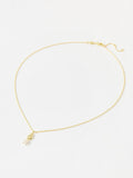 Oliver Bonas Gold Plated Rita Loop Gold Plated Pearl Necklace