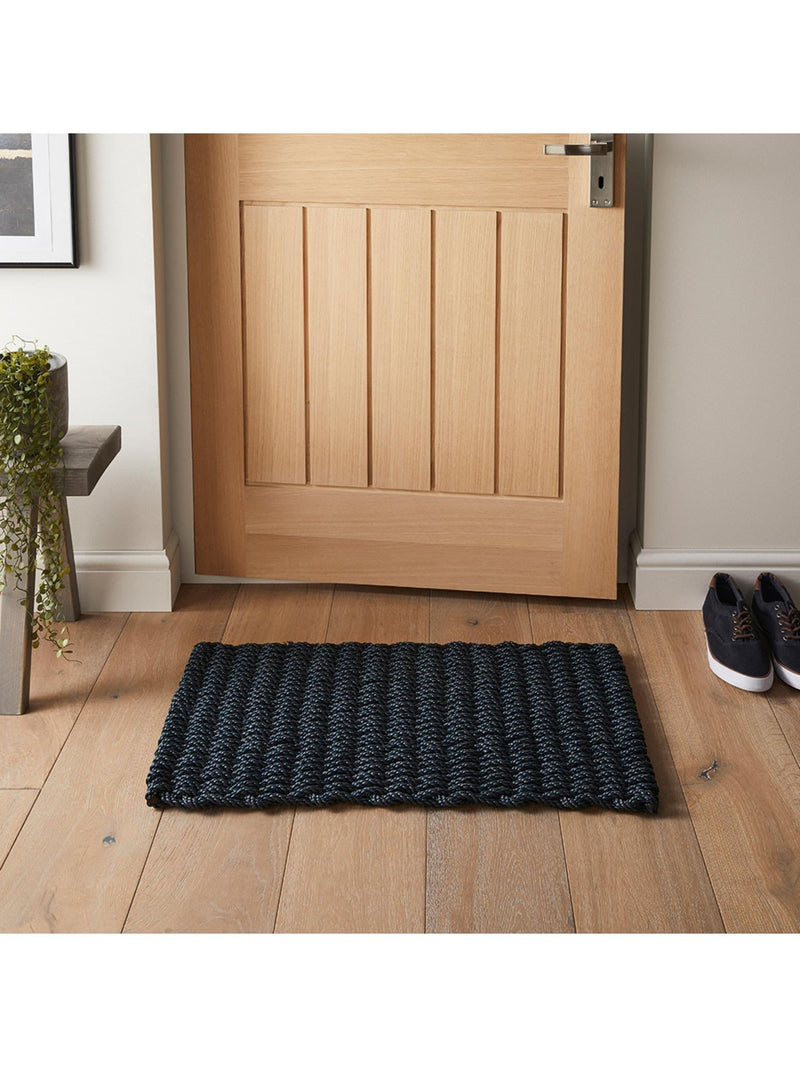Arthouse grey Didsbury braided polypropylene doormat 45x75cm (British brand)