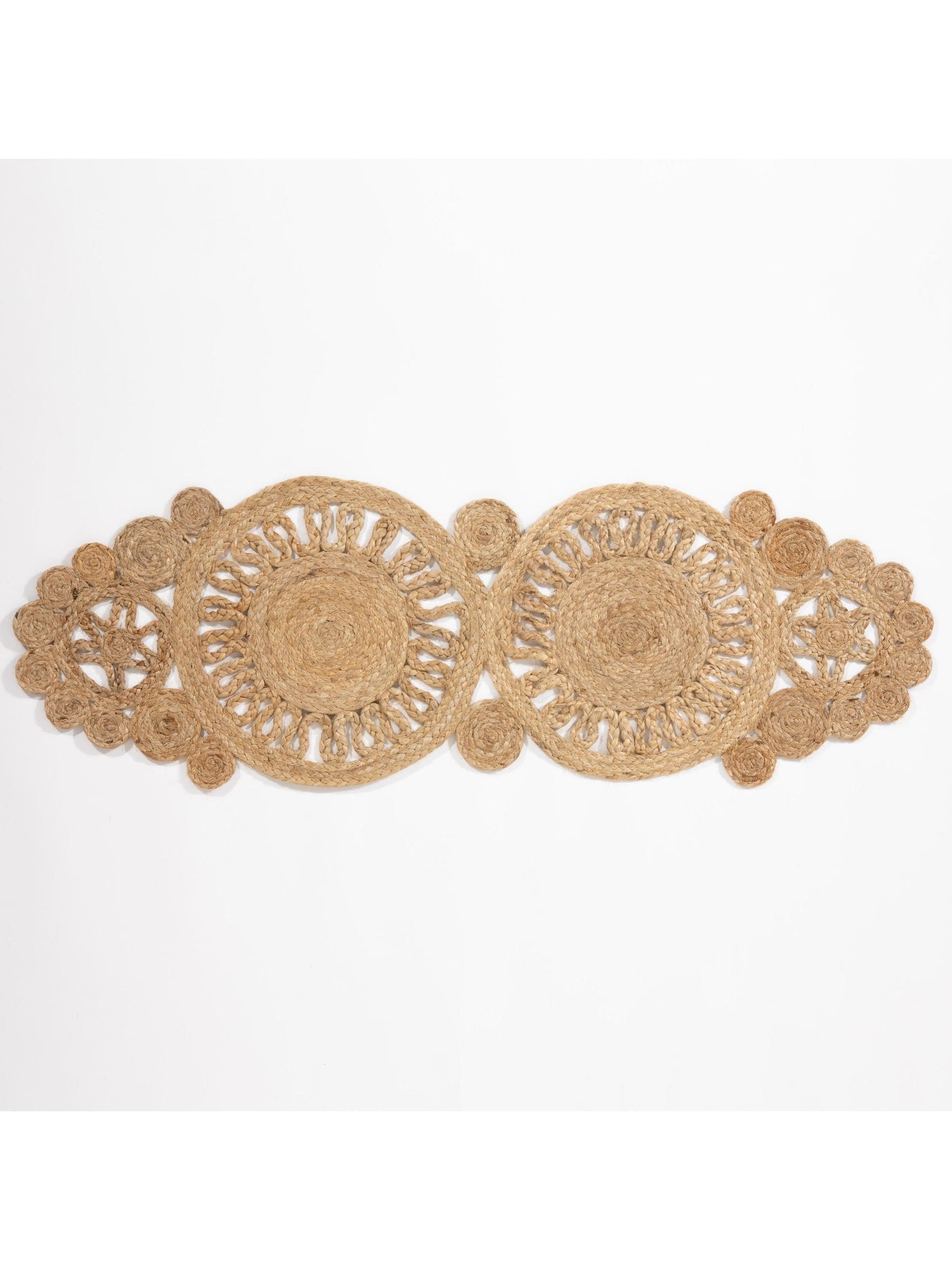 Esselle Home jute crochet table runner 115x40cm, UK version
