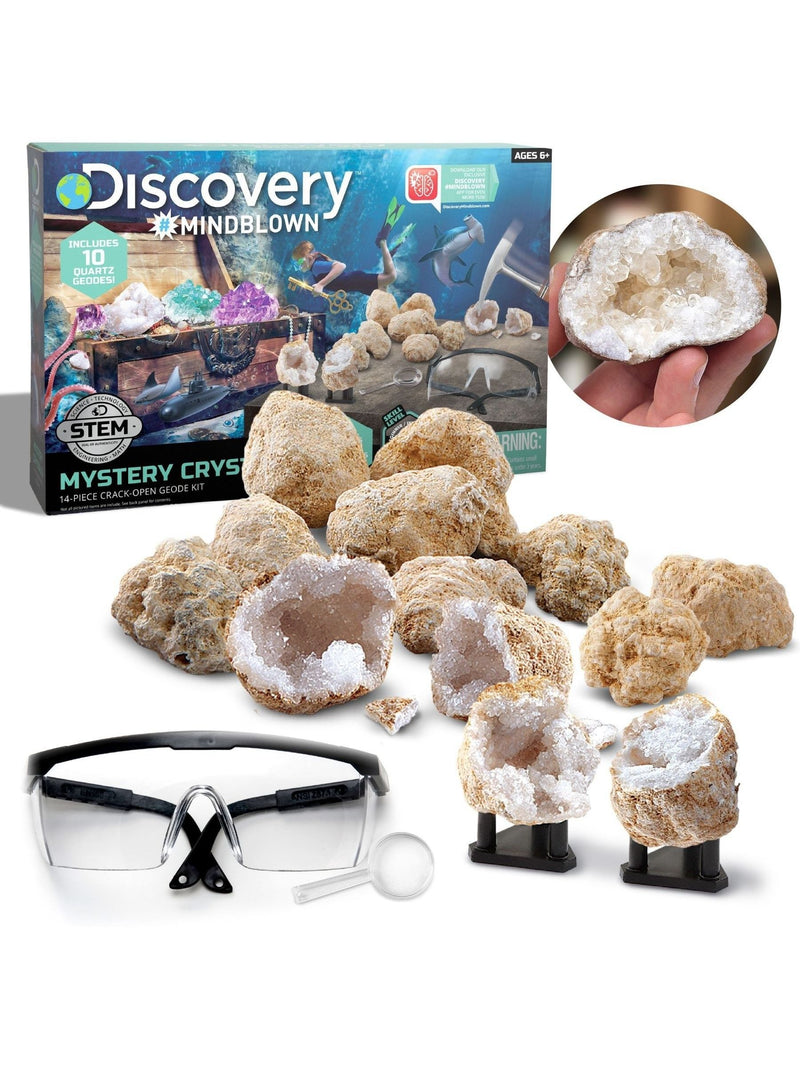 Discovery Mindblown geode excavation kit 14 piece, imported from the UK