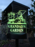 PMC personalised gnome solar light, imported from the UK