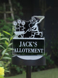 PMC personalised gnome solar light, imported from the UK